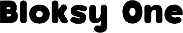 Preview of the Bloksy One font