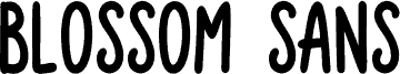 Blossom Sans police