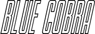 Blue Cobra Outline Italic