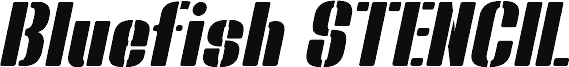 Bluefish STENCIL DEMO Italic