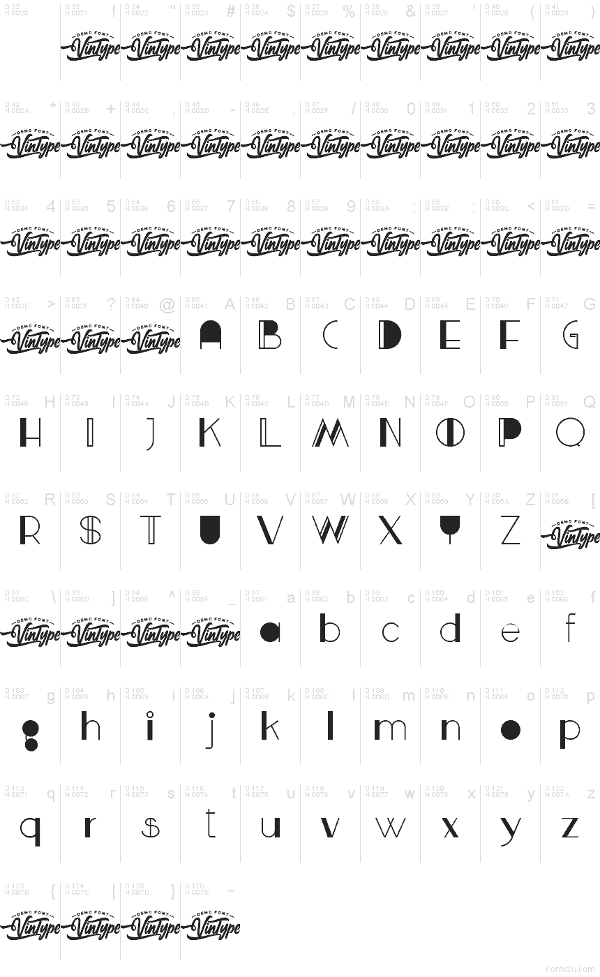 Basis-Lateinisch - Zeichentabelle