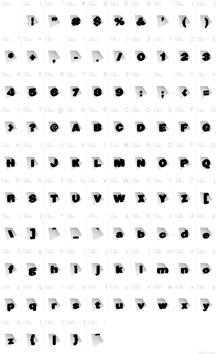 Basic Latin - charmap