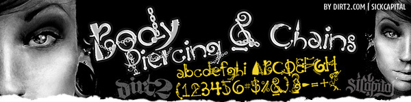Body Piercing & Chains Czcionka