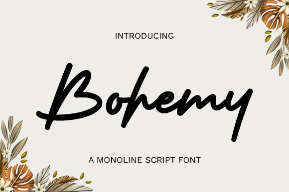 Bohemy الخط