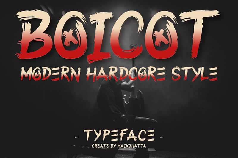 Boicot font presentation and specimen