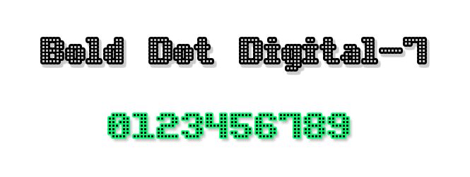 Bold Dot Digital-7 Schriftart