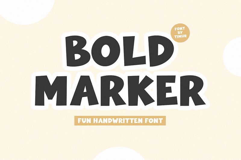 Bold Marker Schriftart