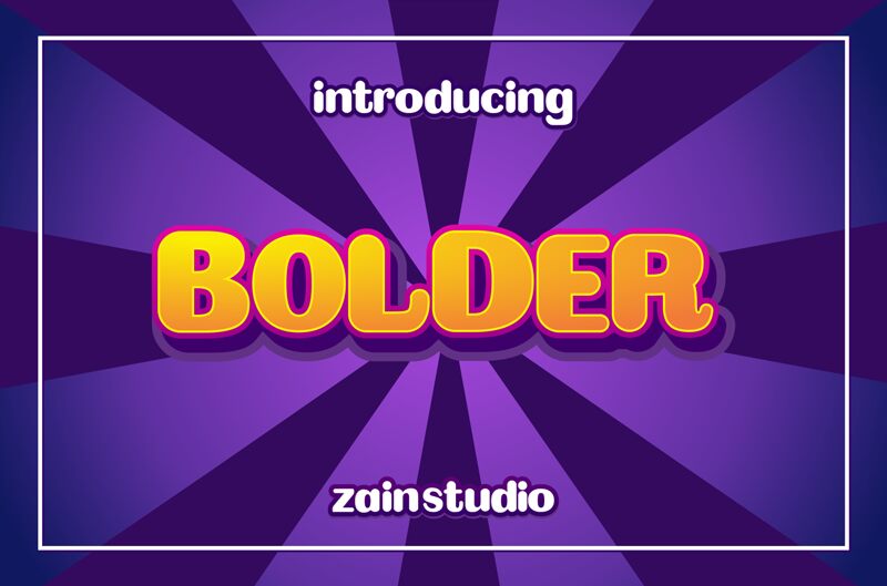 BOLDER Carattere
