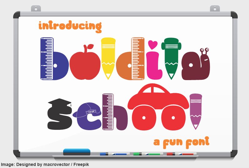 boldita school Czcionka