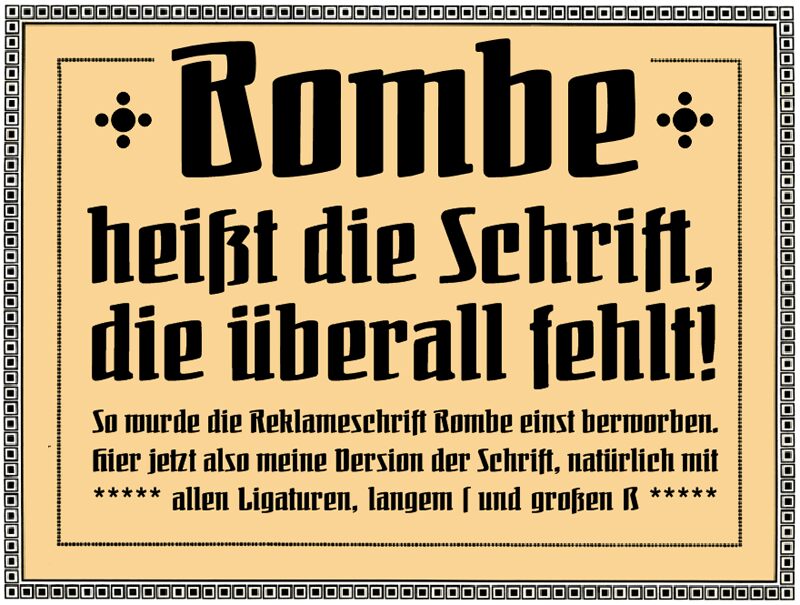 Bombe CAT Schriftart