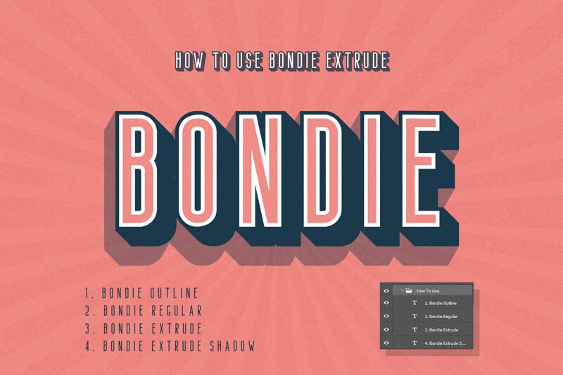 Bondie Schriftart