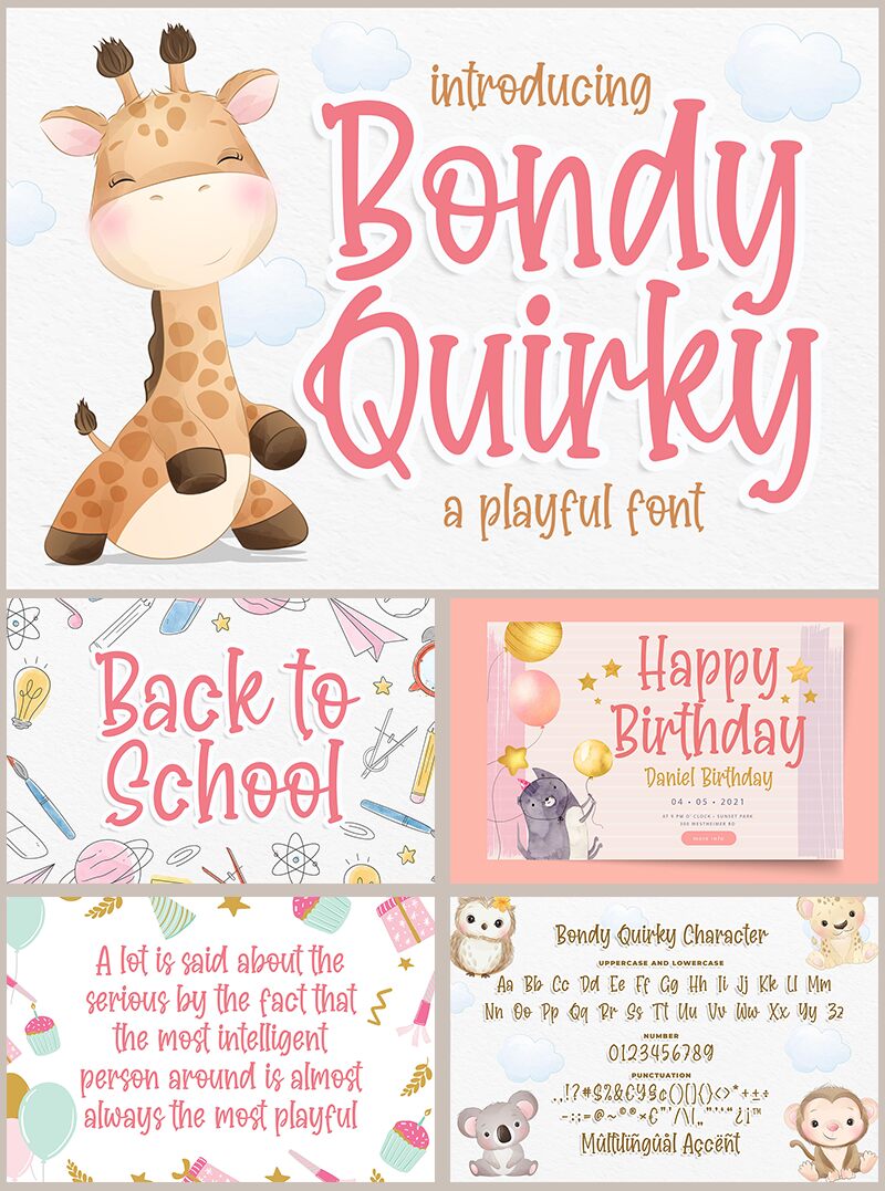 Bondy Quirky Schriftart