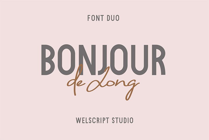 Bonjour De Jong Sans Czcionka