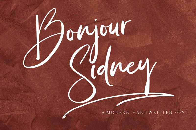 Bonjour Sydney Czcionka
