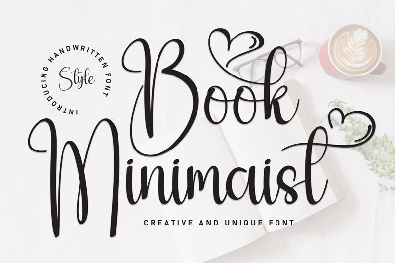 Book Minimalist Schriftart