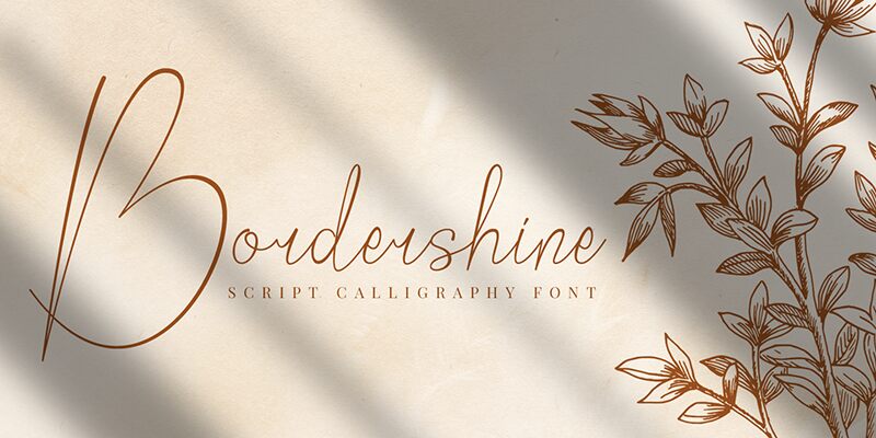 Bordershine Script font Bordershine Script font