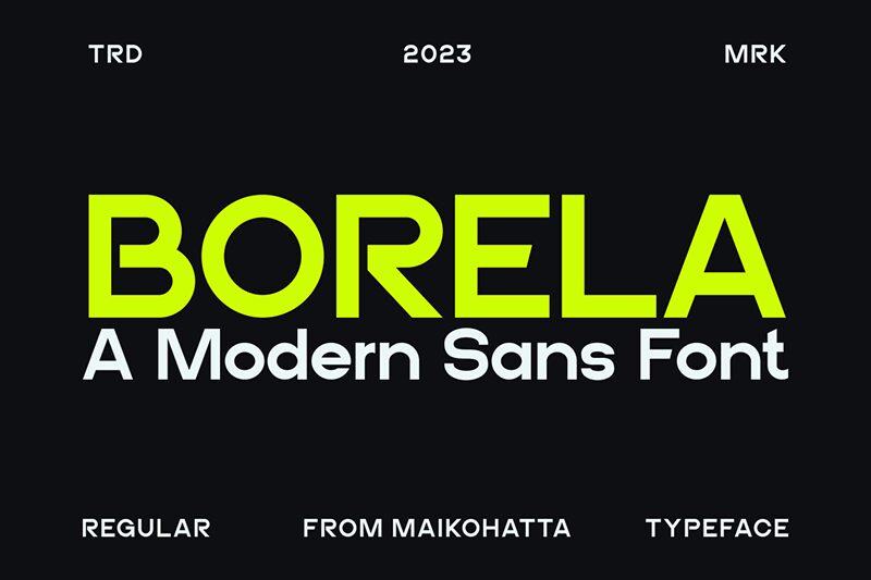 BORELA Czcionka