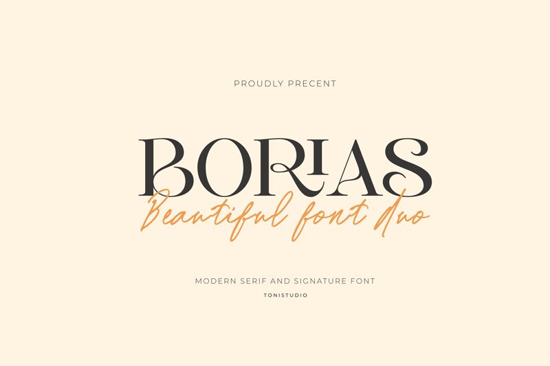 Borias Signature Druh písma