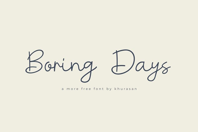 Boring Days Carattere