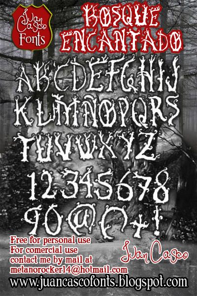 Bosque Encantado Czcionka