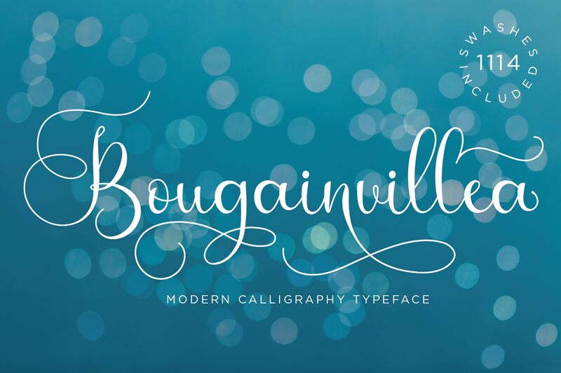 Bougainvillea Schriftart