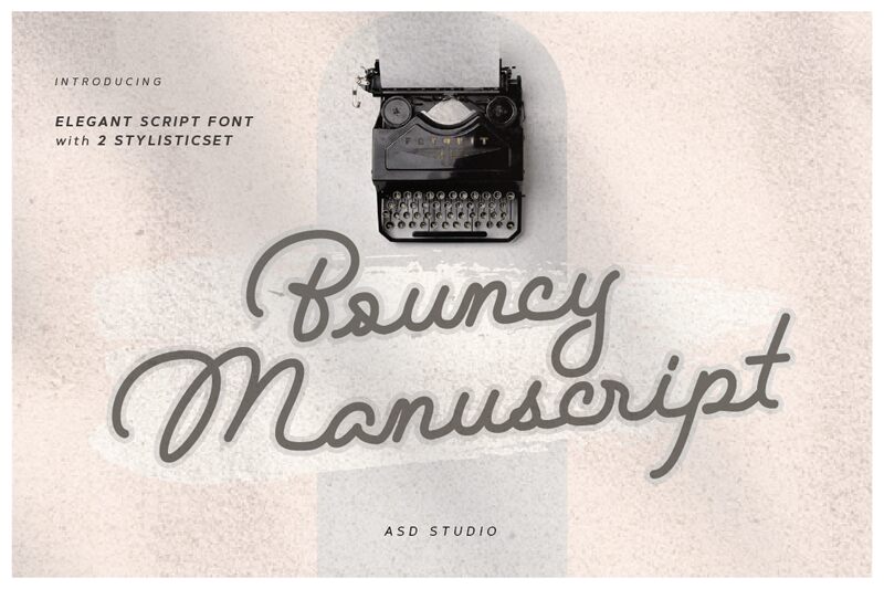 Bouncy Manuscript Czcionka