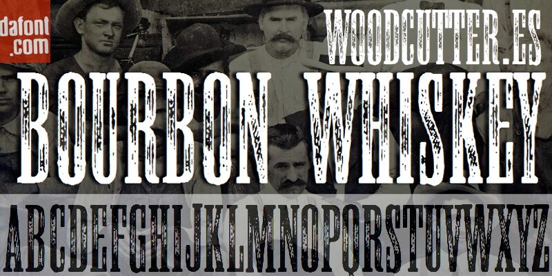 Bourbon whiskey Czcionka