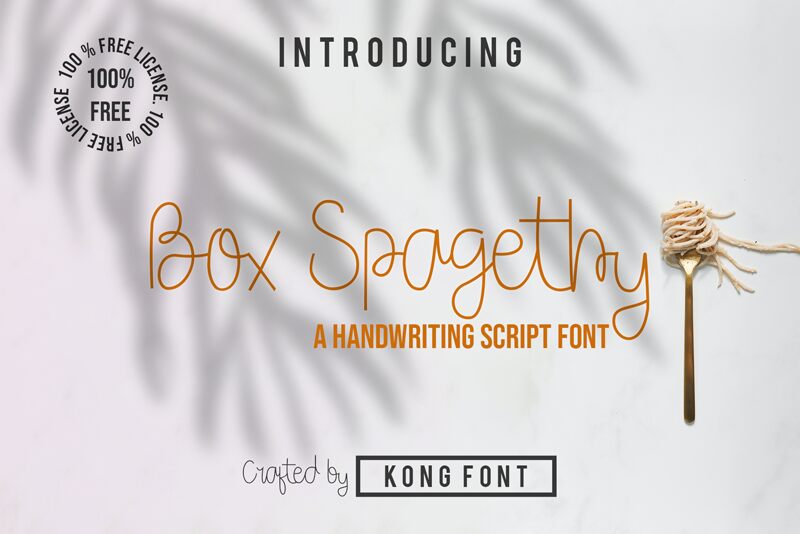Box Spagethy Schriftart