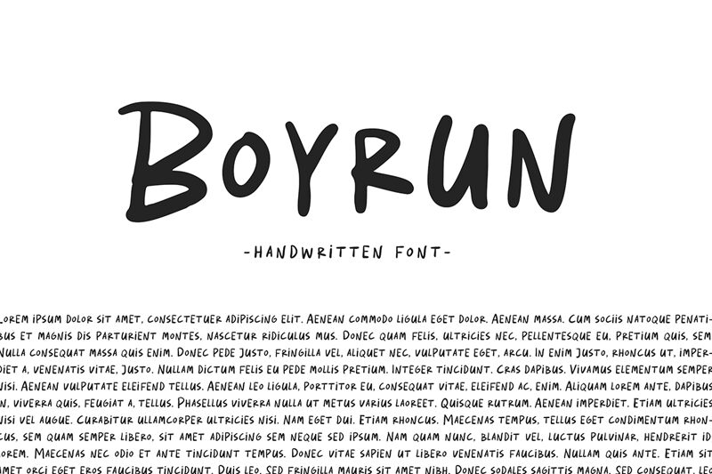Boyrun Schriftart