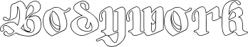 Preview of the Bodywork-Outline font