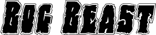 Aperçu de la police Bog Beast College Italic