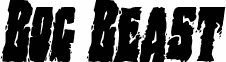 Aperçu de la police Bog Beast Condensed Italic