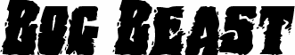 Aperçu de la police Bog Beast Expanded Italic