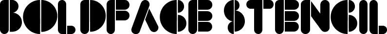 BoldFace StencilRegular