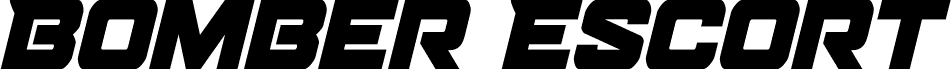 Preview of the Bomber Escort Condensed Italic font
