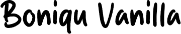 Boniqu Vanilla Schriftart