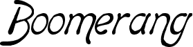 Boomerang font