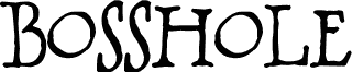 Preview of the BOSSHOLE font