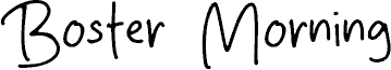 Boster Morning Schriftart
