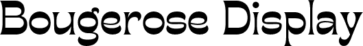 BougeroseDisplay-Regular font