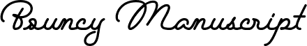 Попередній перегляд шрифту Bouncy Manuscript