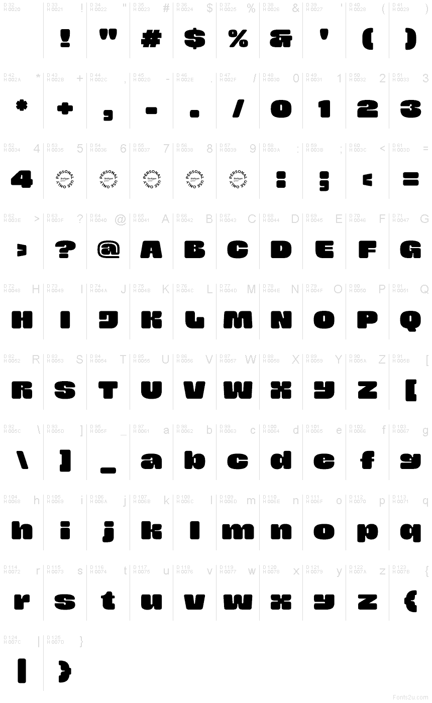 Latin de base - Table de caractères