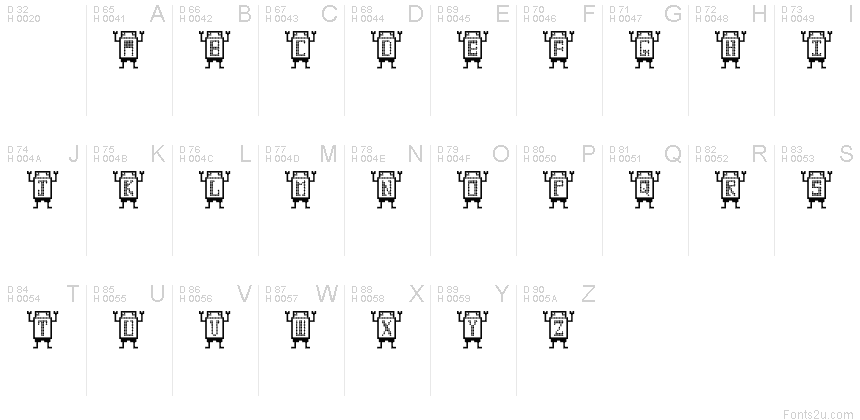 Basic Latin - charmap