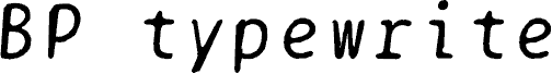 BPtypewriteDamaged-Italic