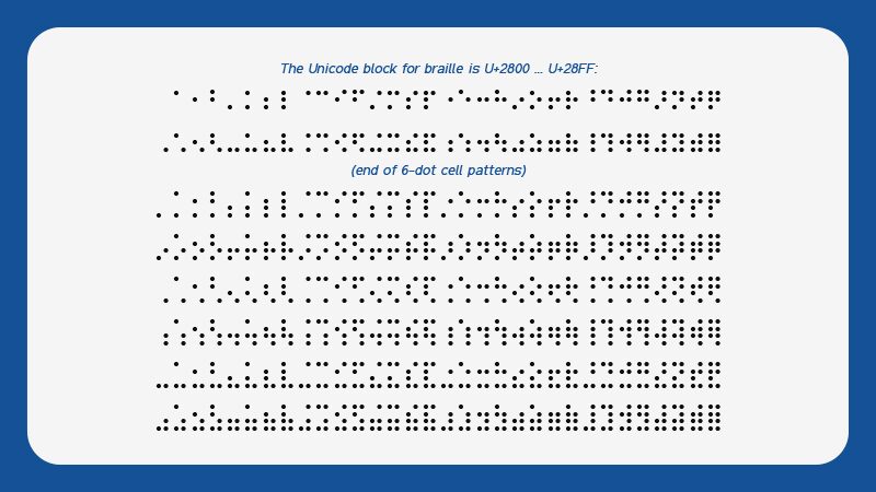 Braille CC0 Carattere