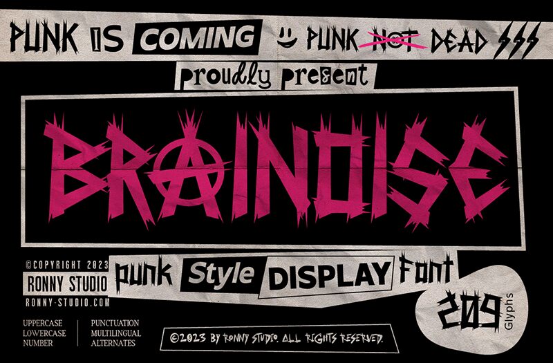 Brainoise Schriftart