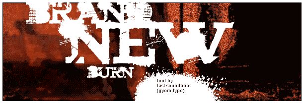 brand new burn Czcionka