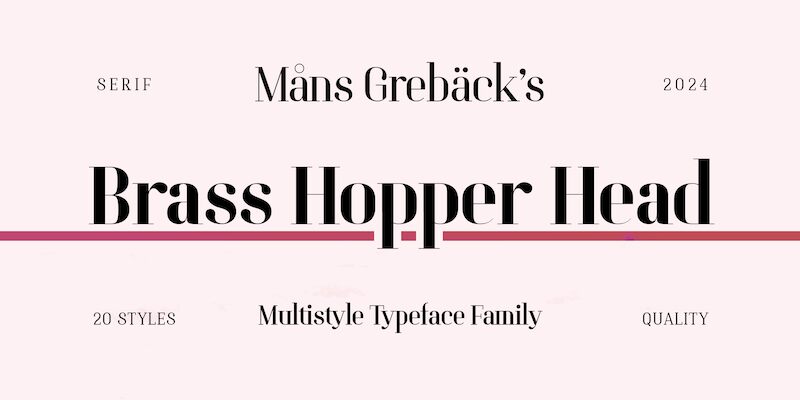 Brass Hopper Head Schriftart