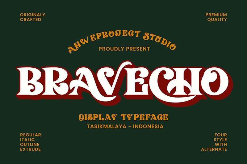 Bravecho Schriftart