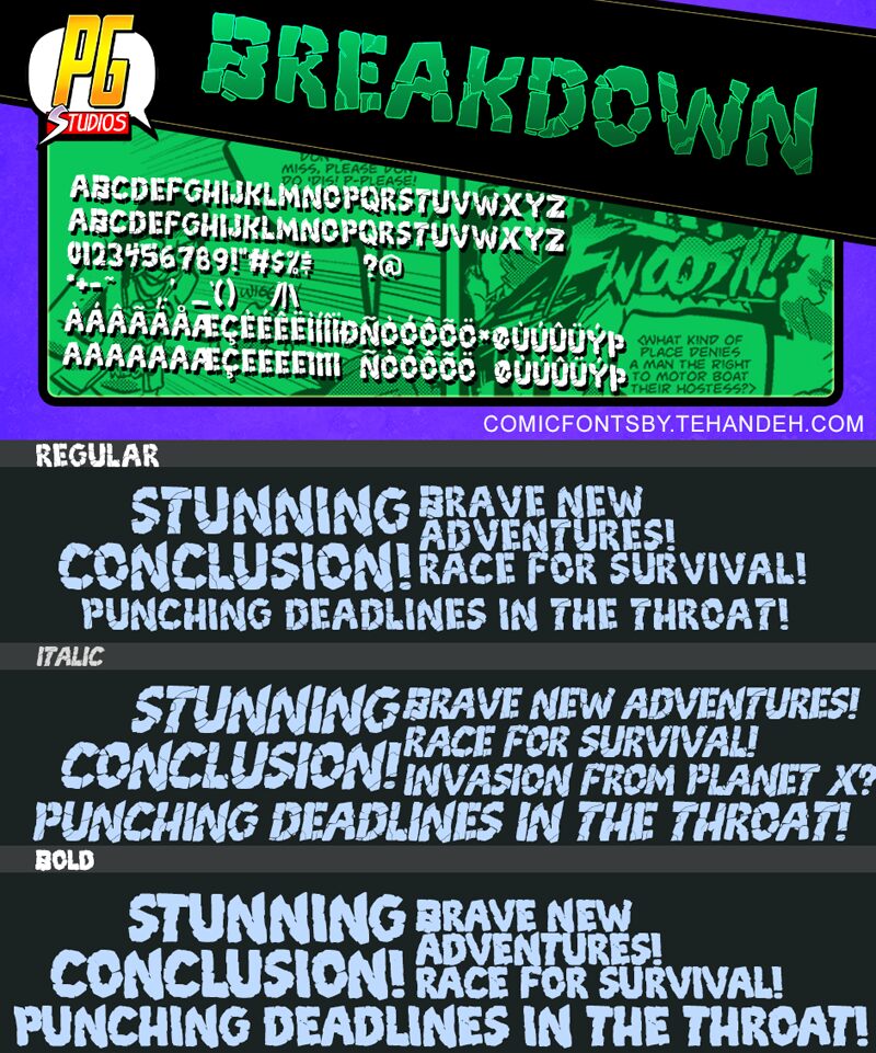 Breakdown PG Czcionka